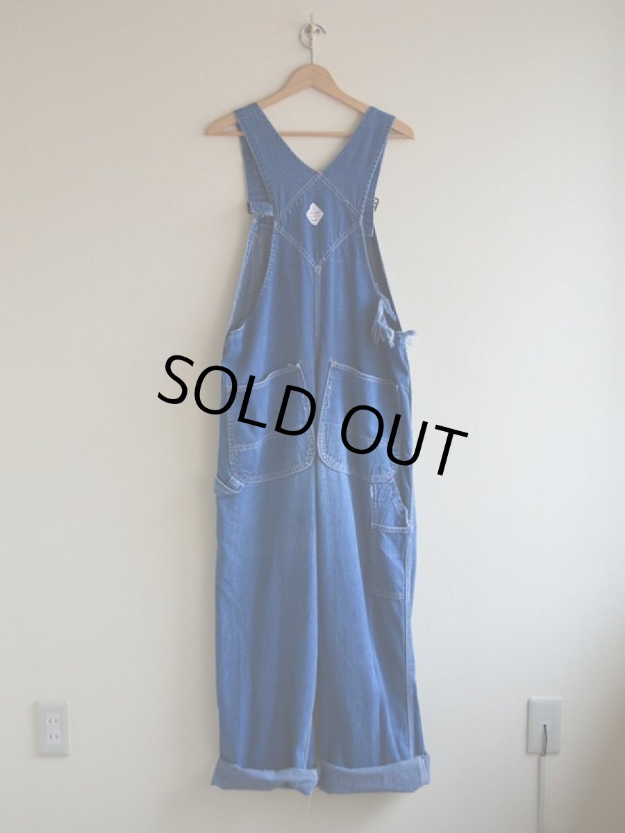 画像2: 1960s BIG MAC デニムオーバーオール　 実寸w34  (2)