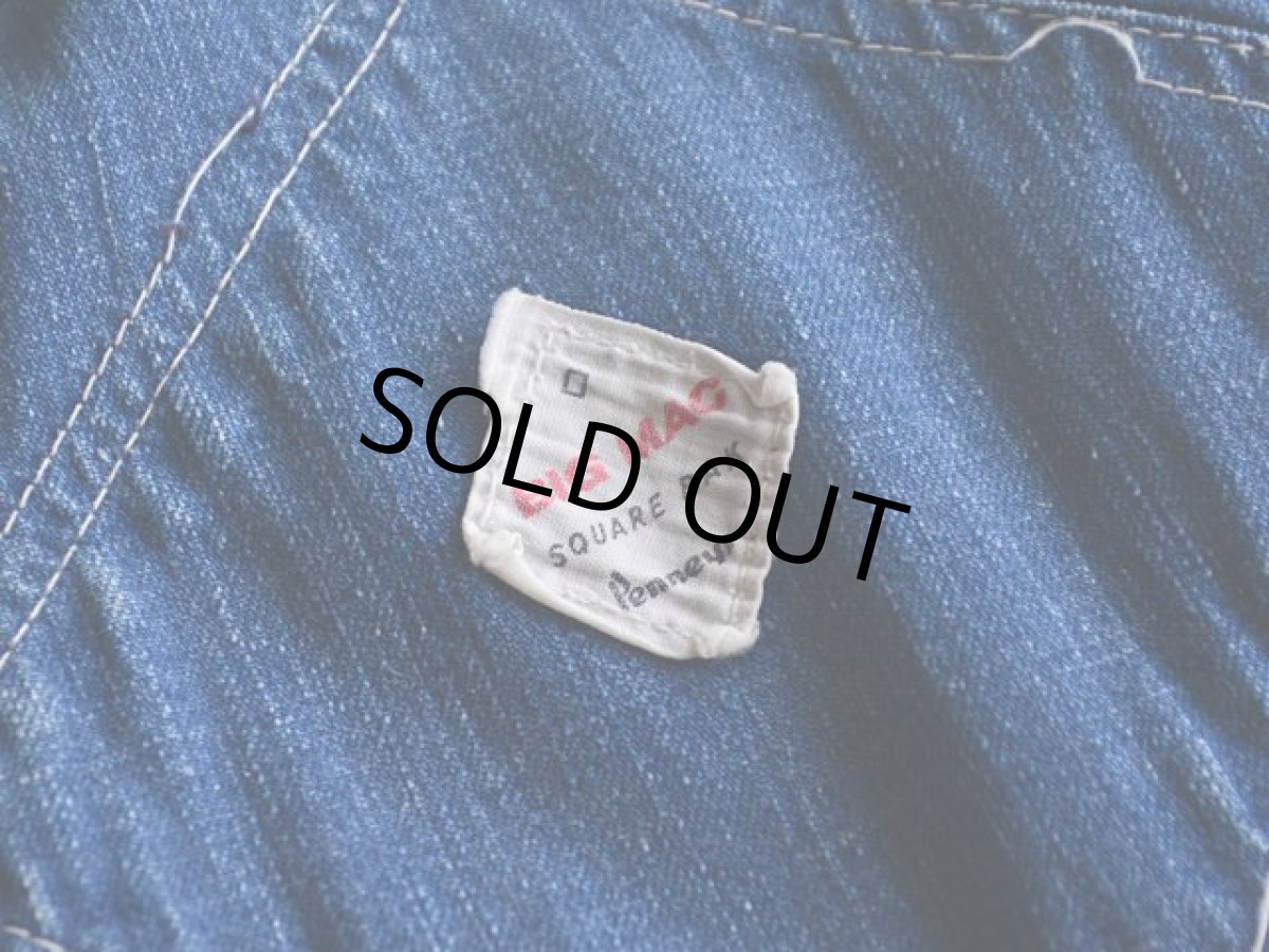 画像10: 1960s BIG MAC デニムオーバーオール　 実寸w34  (10)