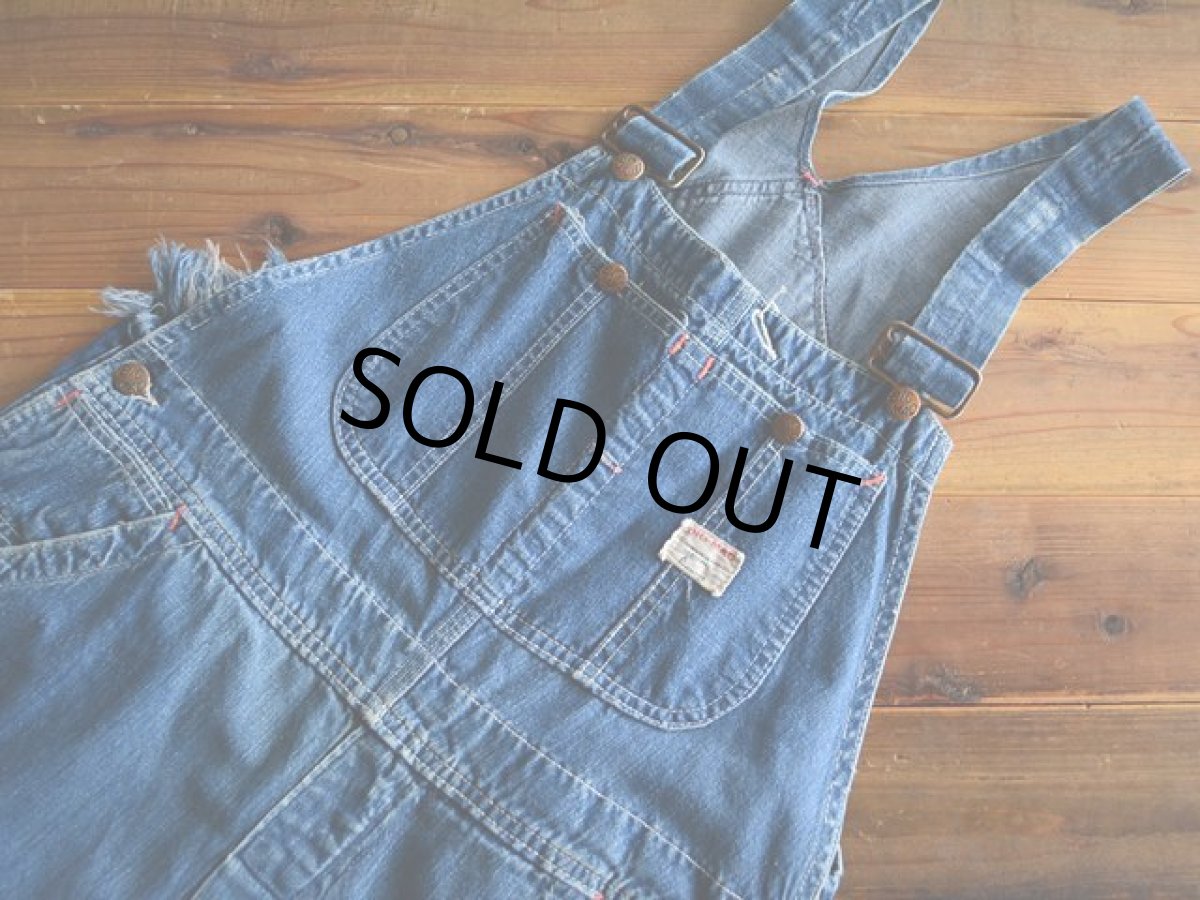 画像5: 1960s BIG MAC デニムオーバーオール　 実寸w34  (5)