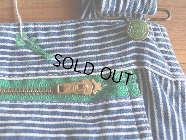 画像4: 1990s LIBERTY ヒッコリーオーバーオール　 表記w42 