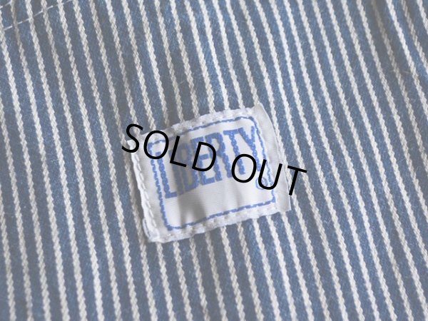 画像10: 1990s LIBERTY ヒッコリーオーバーオール　 表記w42 