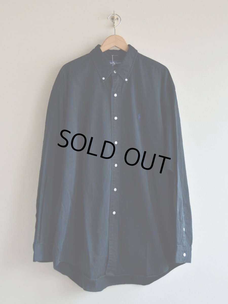 画像1: RalphLauren ブラックBDシャツ　 表記XL  (1)