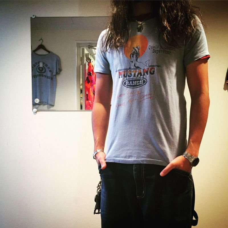 画像1: 1980s MUSTANG RANCH風俗Tシャツ 実寸ML