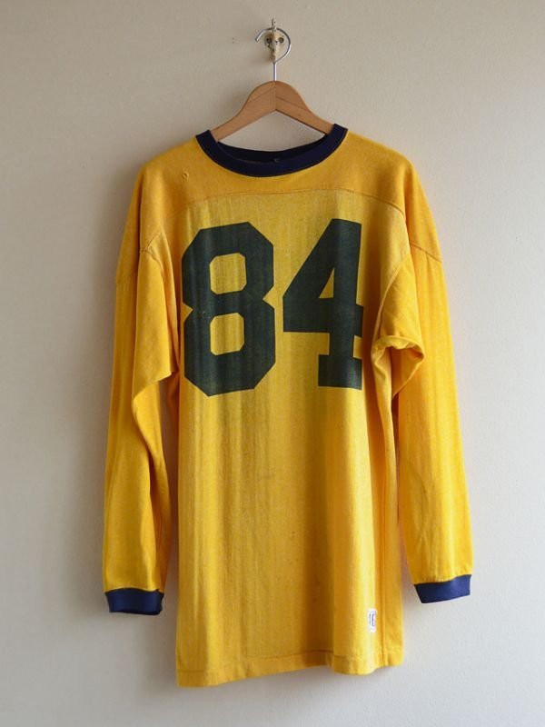 1960s Champion ナンバリングフットボールTシャツ 表記46 - 古着屋