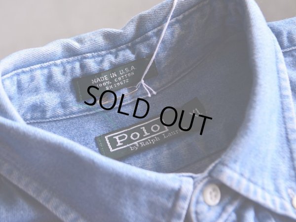 画像3: 1980s〜 Polo RalphLaurenデニムBDシャツ　 表記boysXL 