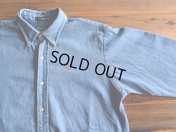 画像4: 1980s〜 Polo RalphLaurenデニムBDシャツ　 表記boysXL 