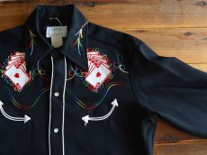 画像4: 1970s HbarC 刺繍ウエスタンシャツ　 実寸M  (4)
