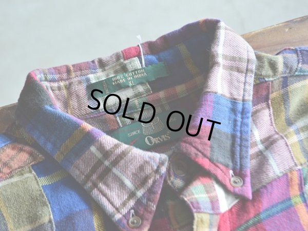 画像3: 1990s ORVIS パッチワークネルBDシャツ　 表記XL 