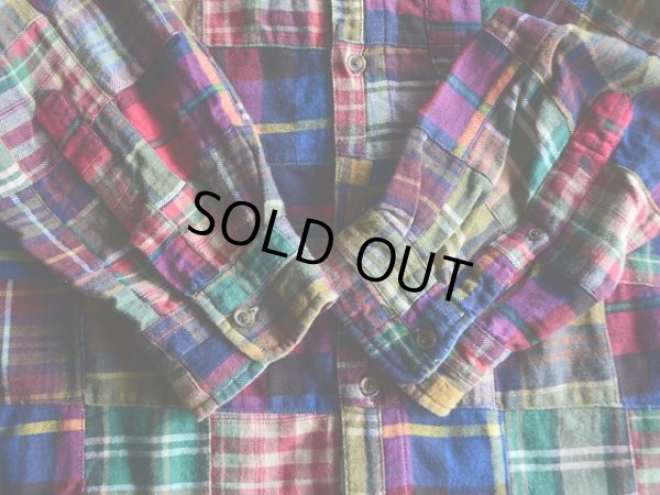 画像5: 1990s ORVIS パッチワークネルBDシャツ　 表記XL 