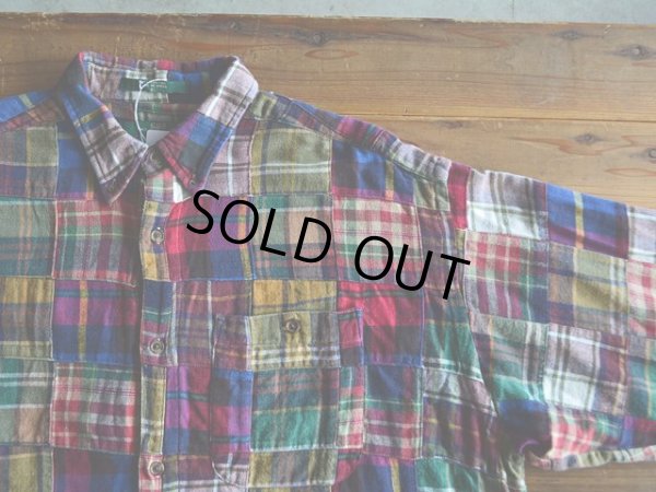 画像4: 1990s ORVIS パッチワークネルBDシャツ　 表記XL 