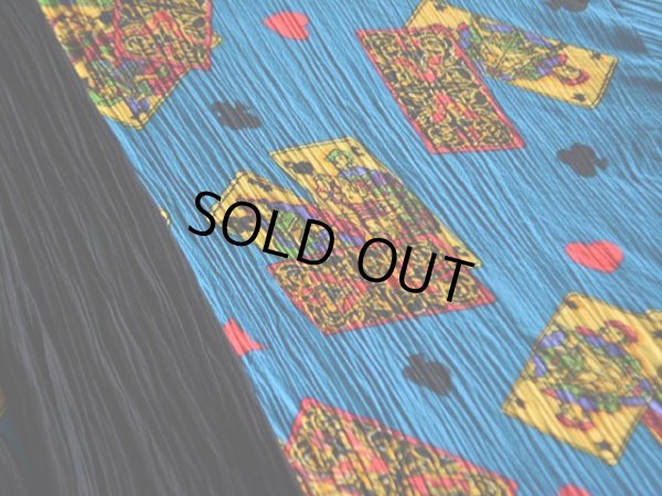 画像7: 1990s トランプ柄レーヨン羽織　 表記M 