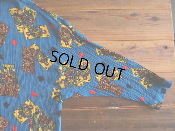 画像6: 1990s トランプ柄レーヨン羽織　 表記M 