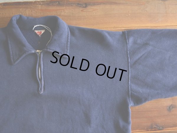 画像6: 1950s HANES WIND SHIELD ハーフジップスウェット　 表記L 