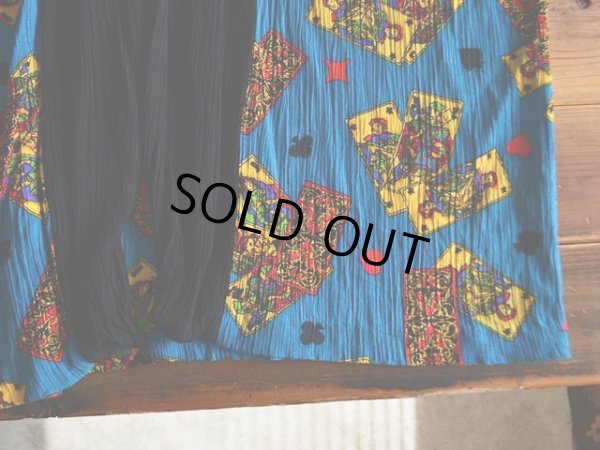 画像8: 1990s トランプ柄レーヨン羽織　 表記M 