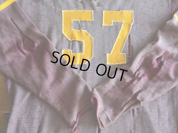 画像5: 1950s〜ナンバリングフットボールTシャツ　 実寸L 