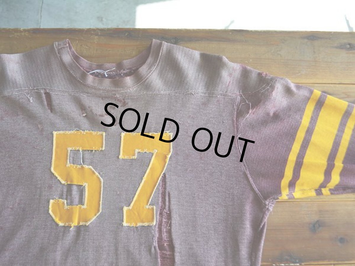 画像4: 1950s〜ナンバリングフットボールTシャツ　 実寸L  (4)