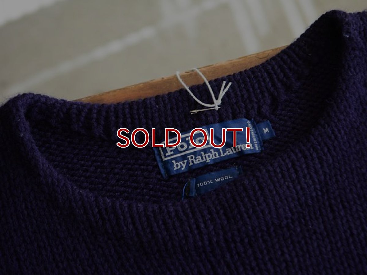 画像4: PoLo RalphLauren ボートネックウールセーター　 表記M  (4)