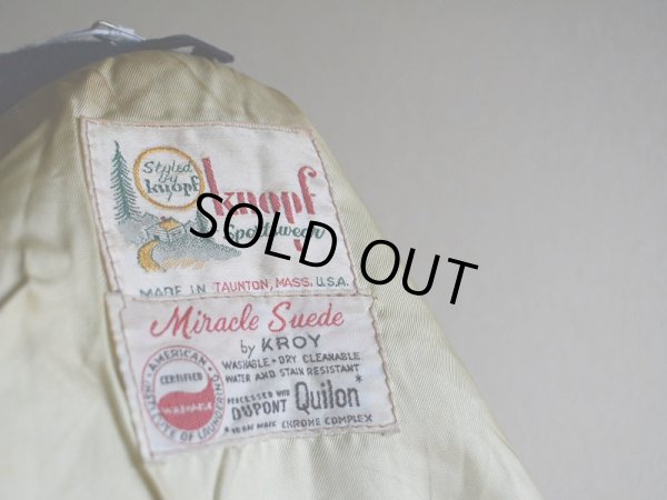 画像3: 1960s Knopf Sportswearスウェードジャケット　 実寸38 