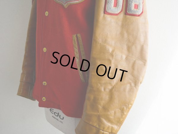 画像14: 1980s 袖レザースタジャン　 表記38 