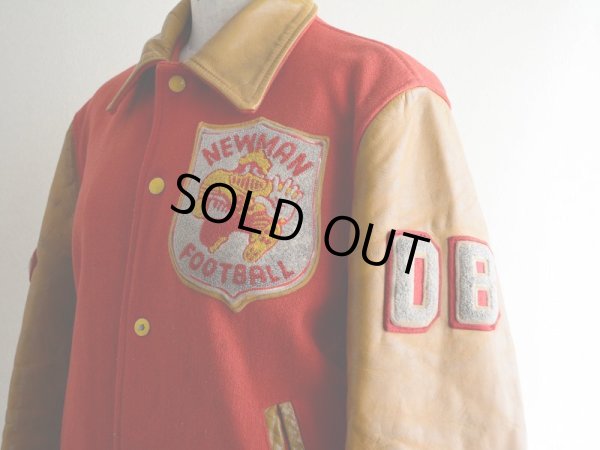 画像8: 1980s 袖レザースタジャン　 表記38 