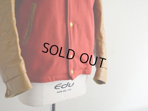 画像9: 1980s 袖レザースタジャン　 表記38 