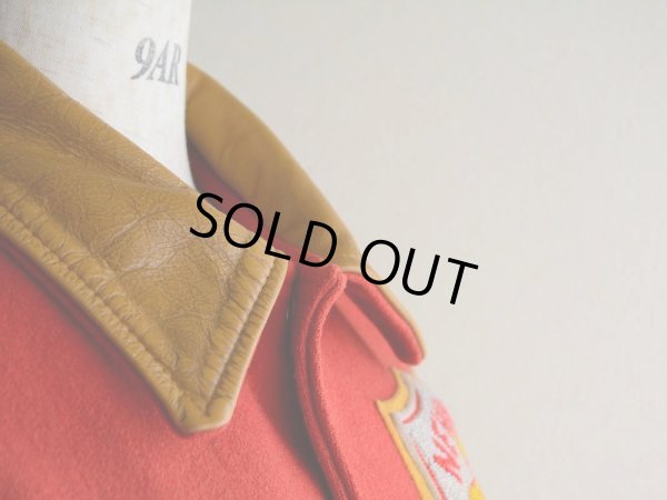 画像6: 1980s 袖レザースタジャン　 表記38 