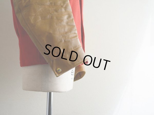 画像10: 1980s 袖レザースタジャン　 表記38 