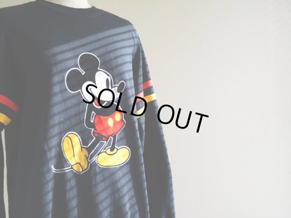 画像5: 1980s Mickey Mouse フロッキースウェット　 表記L 