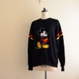 画像1: 1980s Mickey Mouse フロッキースウェット　<br>表記L<br> (1)