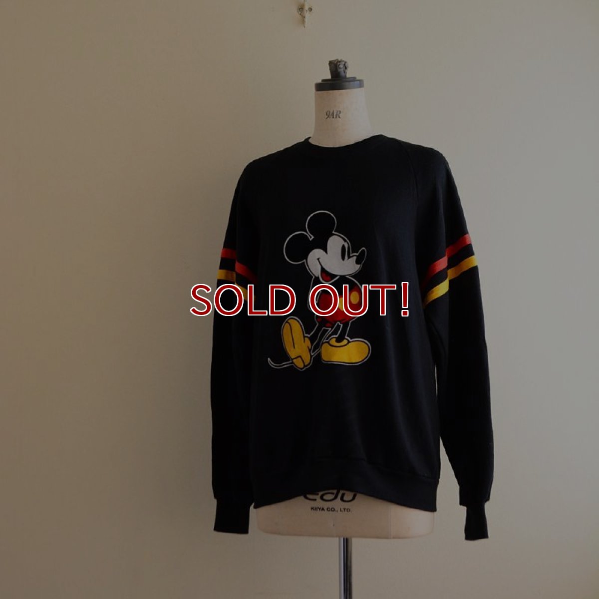 画像1: 1980s Mickey Mouse フロッキースウェット　 表記L  (1)