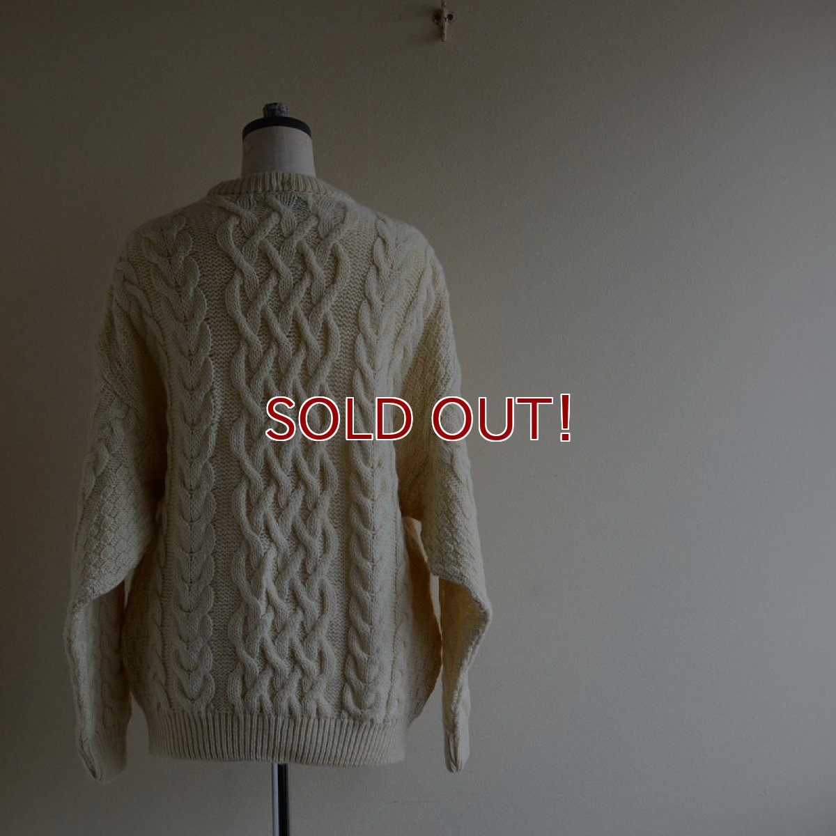 画像2: ARAN CRAFTS フィッシャーマンセーター　 MADE IN IRELAND　 表記M  (2)