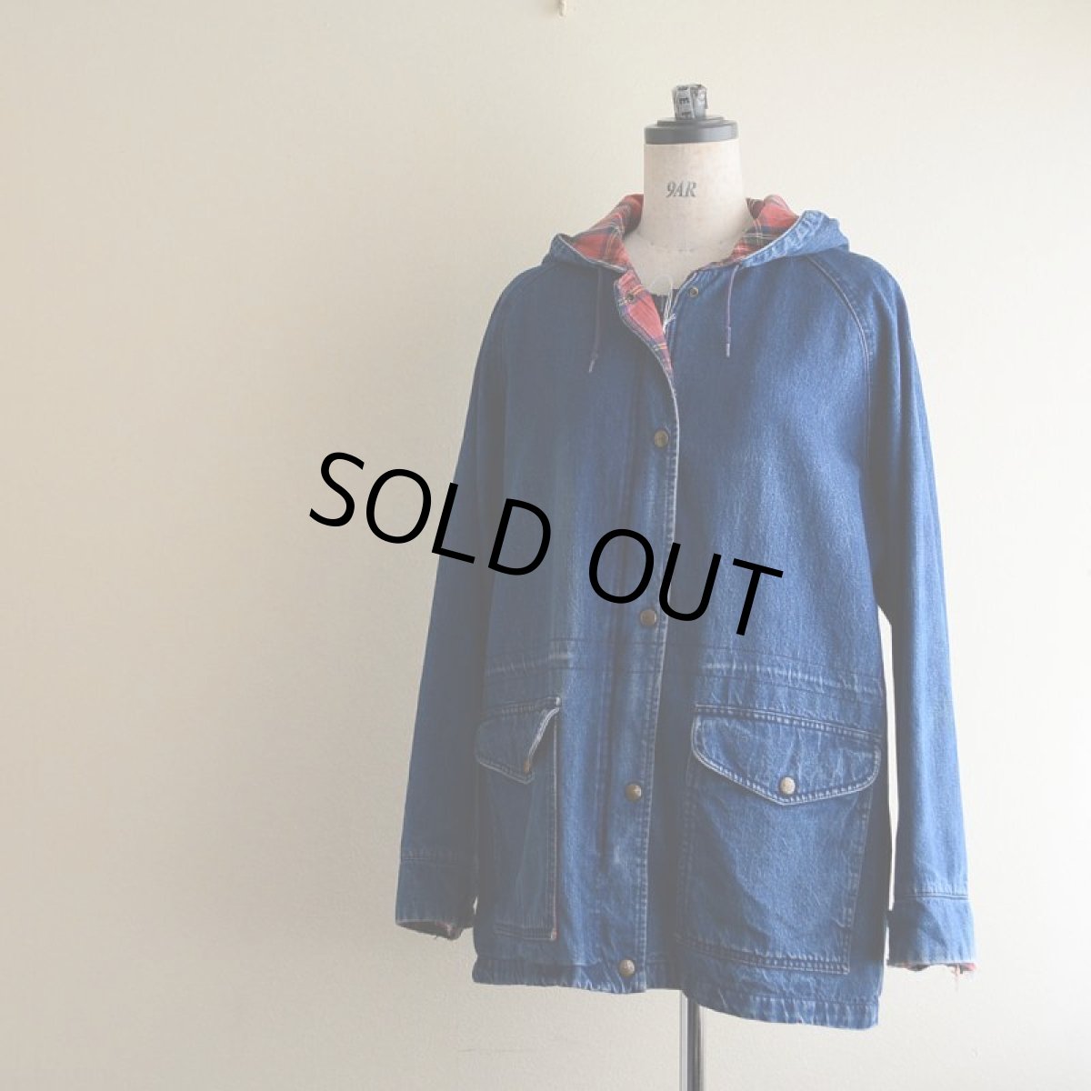 画像1: 1980s L.L.Bean デニムマウンテンパーカー　 表記W-L  (1)