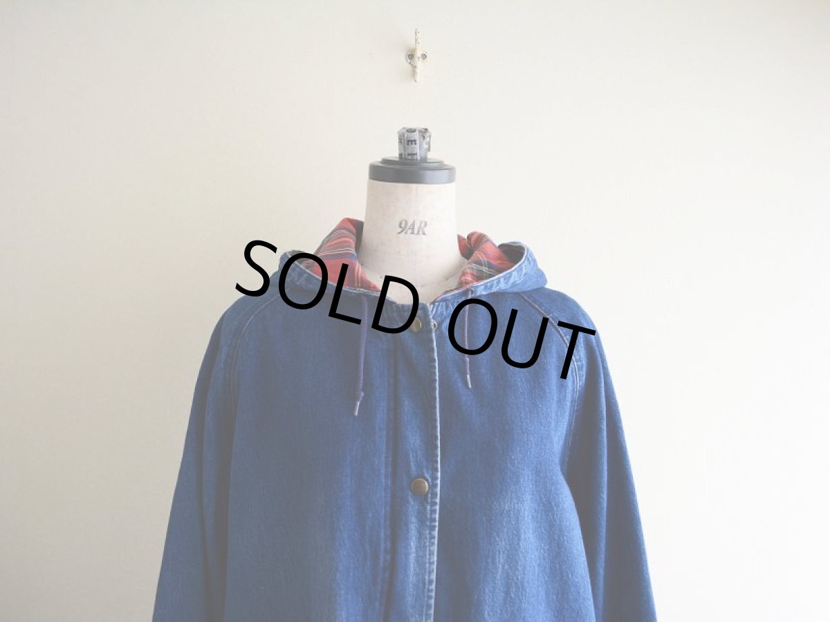 画像4: 1980s L.L.Bean デニムマウンテンパーカー　 表記W-L  (4)