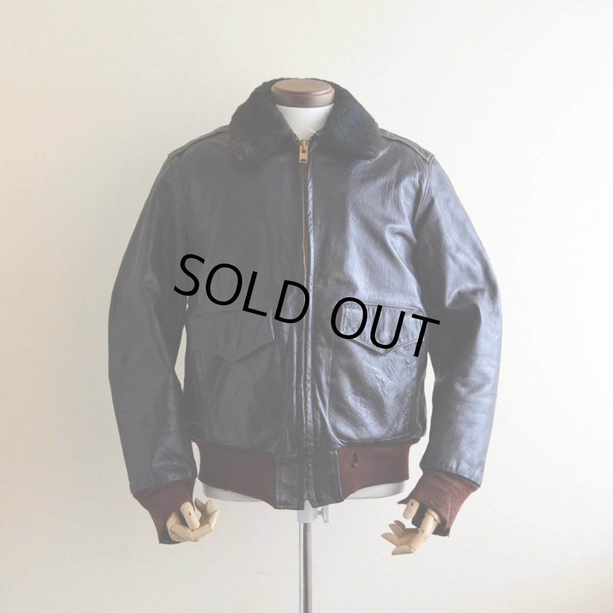 画像1: 1960s-70s L.L.Bean G-1 Type レザージャケット　 実寸38  (1)