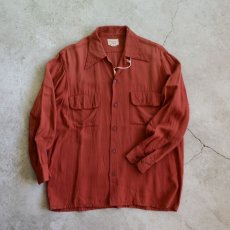 画像1: 1940s DONEGAL レーヨンギャバジンシャツ　 実寸ML  (1)