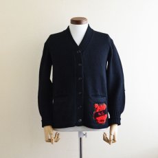 画像1: 1950s〜 レタードカーディガン　 実寸S  (1)