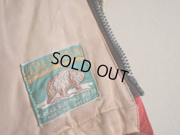 画像17: 1940s-50s ALASKA SLEEPING BAG 襟ボアダウンジャケット　 表記M 