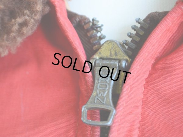 画像5: 1940s-50s ALASKA SLEEPING BAG 襟ボアダウンジャケット　 表記M 