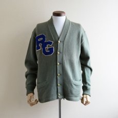 画像1: 〜1960s レタードカーディガン　 実寸M  (1)