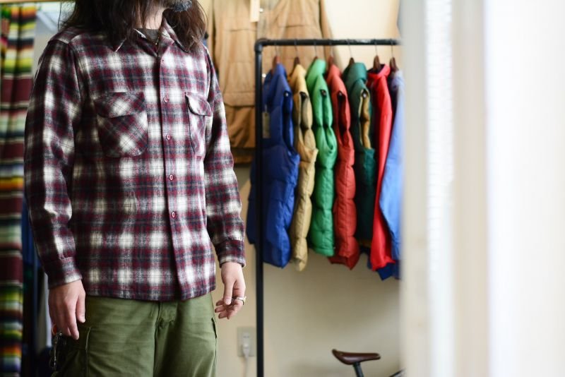 画像1: 1970s PENDLETON ウールシャツ 表記L
