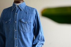 画像6: 1960s-70s Wrangler 27MWデニムウエスタンシャツ　 表記15  (6)