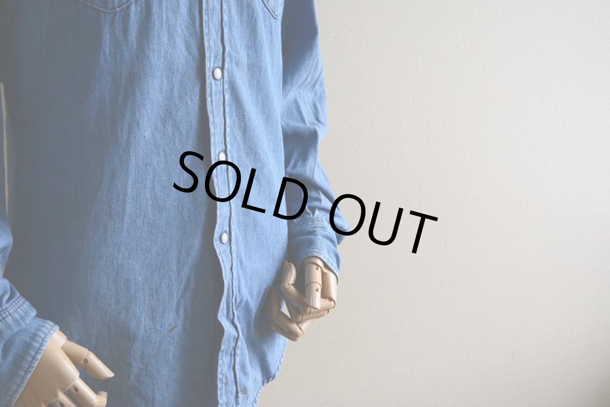 画像17: 1960s-70s Wrangler 27MWデニムウエスタンシャツ　 表記15  (17)