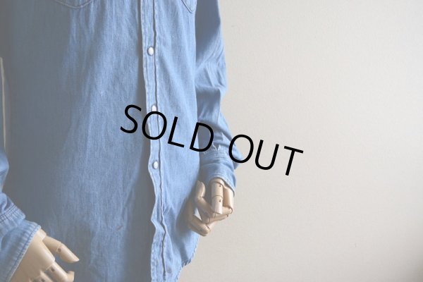 画像17: 1960s-70s Wrangler 27MWデニムウエスタンシャツ　 表記15 