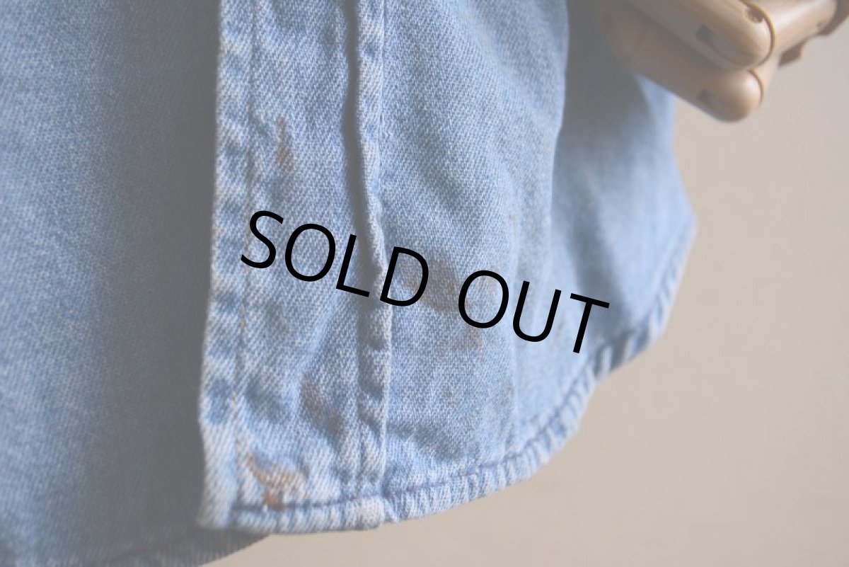 画像18: 1960s-70s Wrangler 27MWデニムウエスタンシャツ　 表記15  (18)