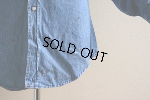 画像7: 1960s-70s Wrangler 27MWデニムウエスタンシャツ　 表記15 