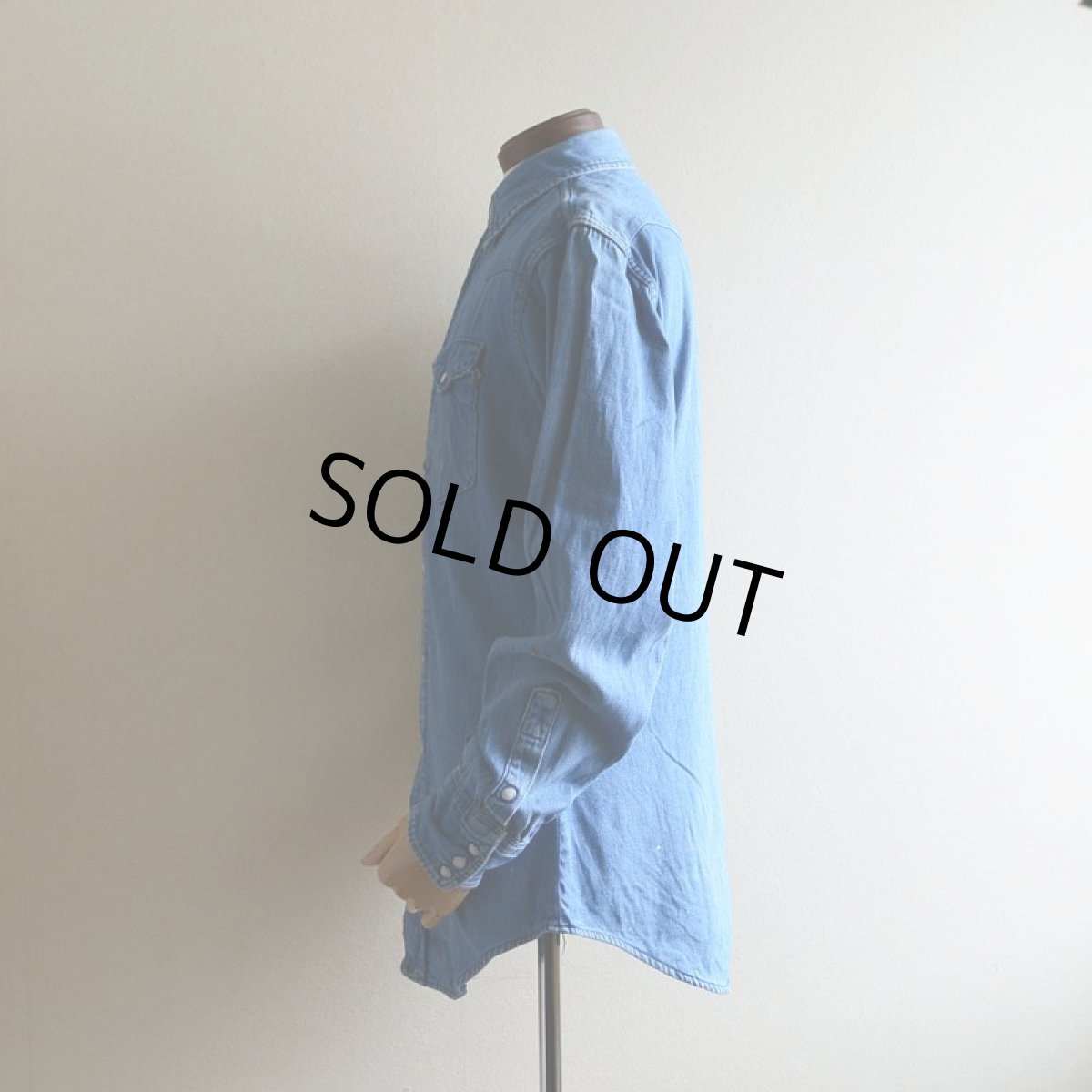 画像4: 1960s-70s Wrangler 27MWデニムウエスタンシャツ　 表記15  (4)