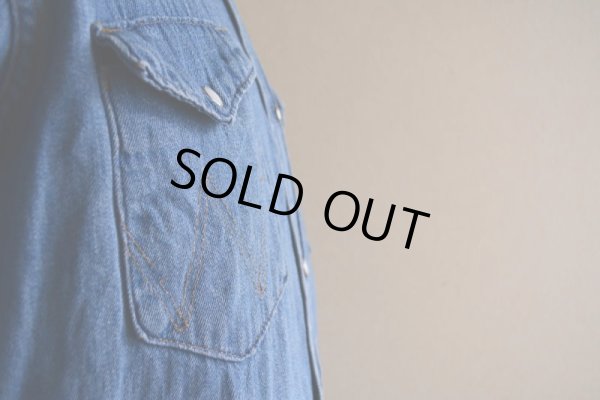 画像19: 1960s-70s Wrangler 27MWデニムウエスタンシャツ　 表記15 