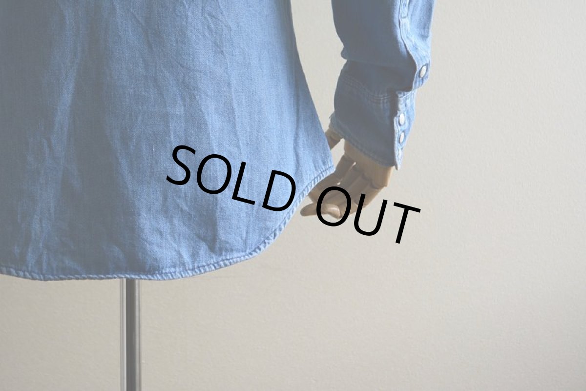 画像16: 1960s-70s Wrangler 27MWデニムウエスタンシャツ　 表記15  (16)