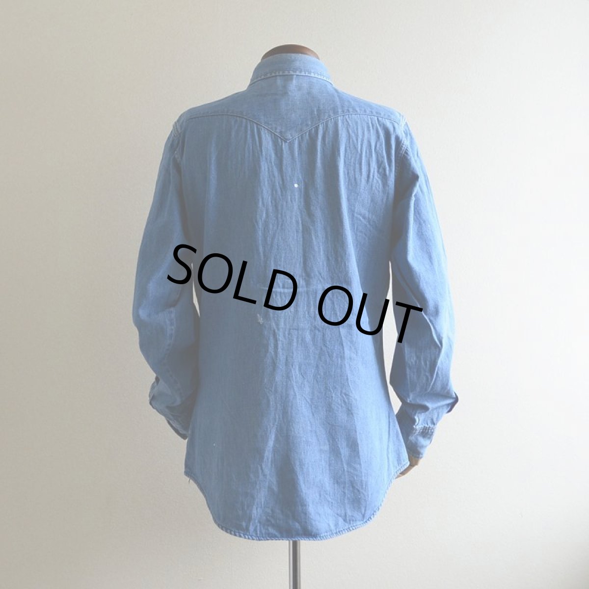 画像3: 1960s-70s Wrangler 27MWデニムウエスタンシャツ　 表記15  (3)