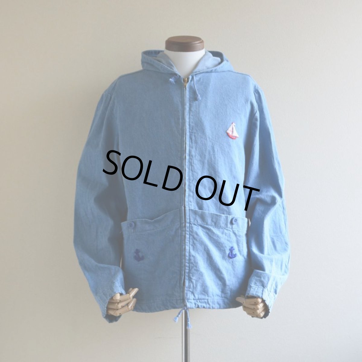 画像1: 1970s Wrangler WRAPID TRANSIT デニムパーカー　 表記L  (1)